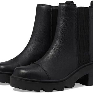 Sorel JOAN Lug Sole Chelsea Boot Black Size 7